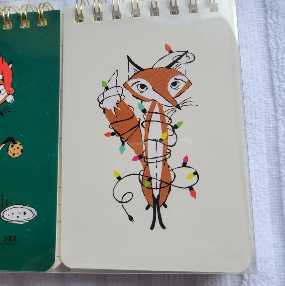 Kate Spade New York Spiral Notepad Set - Festive Foxes
